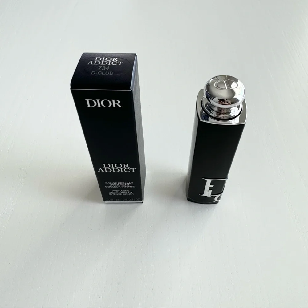 NEW Dior Beauty Addict Hydrating Shine Lipstick 734 D Club Makeup